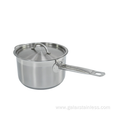 Stainless steel cauldron with handle